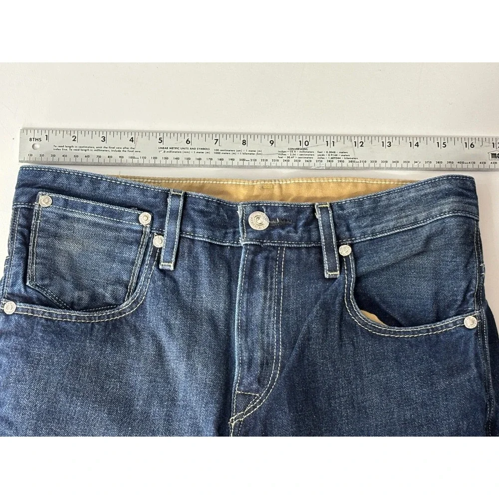 Levi's 511 Straight Leg Jeans Mens Blue Denim Dark‎ Wash 5-Pocket Whisker 32x34